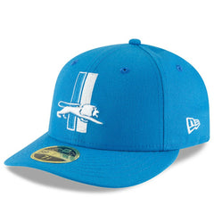Detroit Lions New Era Omaha Throwback Low Profile 59FIFTY Fitted Hat Blue | NFL