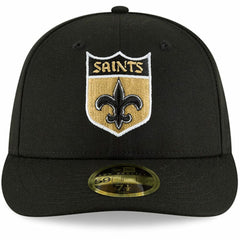 New Orleans Saints New Era Omaha Throwback Low Profile 59FIFTY Fitted Hat Black | NFL