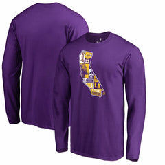 LeBron James Los Angeles Lakers Player State Long Sleeve T-Shirt Purple - NBA
