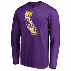 LeBron James Los Angeles Lakers Player State Long Sleeve T-Shirt Purple - NBA