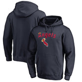 Los Angeles Angels Vintage Cooperstown Collection Wahconah Fitted Pullover Hoodie - MLB