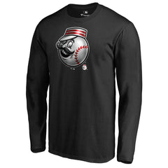 Cincinnati Reds Midnight Mascot Long Sleeve T-Shirt - MLB
