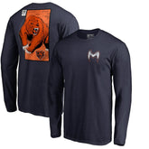 Chicago Bears Midway Monster Long Sleeve T-Shirt Navy | NFL