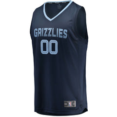 Memphis Grizzlies Fast Break Custom Replica Jersey Navy Icon Edition - NBA