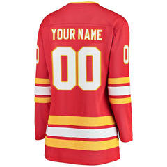Calgary Flames Fanatics Women's Home Breakaway Custom Jersey - Red - NHL