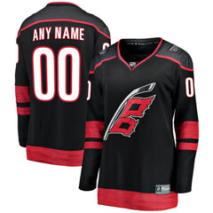 Carolina Hurricanes Fanatics Women's Home Breakaway Custom Jersey - Black - NHL
