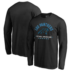 Carolina Panthers Futbol Americano Long Sleeve T-Shirt Black | NFL