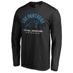 Carolina Panthers Futbol Americano Long Sleeve T-Shirt Black | NFL