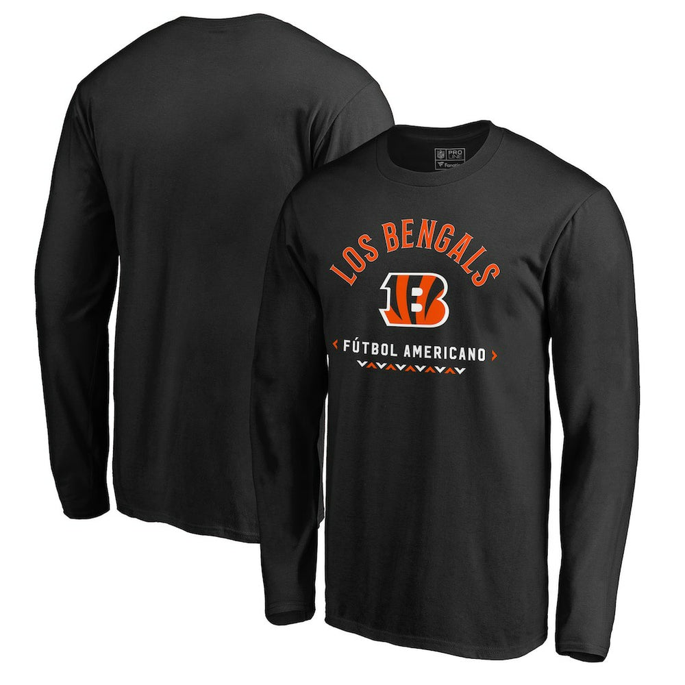 Cincinnati Bengals Futbol Americano Long Sleeve T-Shirt Black | NFL