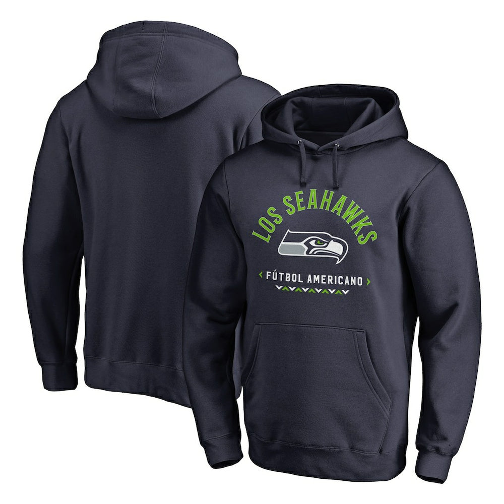 Seattle Seahawks Futbol Americano Pullover Hoodie College Navy | NFL