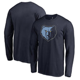 Memphis Grizzlies New Primary Logo Long Sleeve T-Shirt Navy - NBA