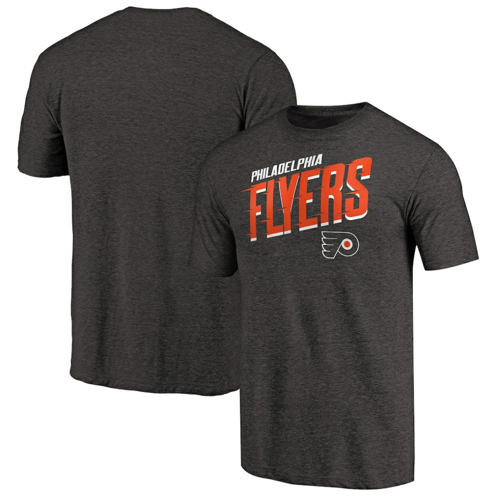 Philadelphia Flyers Slant Strike Tri-Blend T-Shirt - Black - NHL