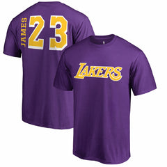 LeBron James Los Angeles Lakers Sidesweep Name & Number T-Shirt Purple - NBA