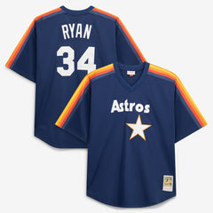 Nolan Ryan Houston Astros Mitchell & Ness Cooperstown Collection Big & Tall Mesh Batting Practice Jersey - MLB