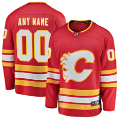 Calgary Flames Fanatics Home Breakaway Custom Jersey - Red - NHL