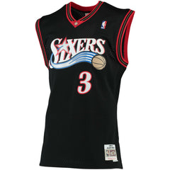 Allen Iverson Philadelphia 76ers 2000/01 Big & Tall Hardwood Classics Swingman Jersey Black - NBA
