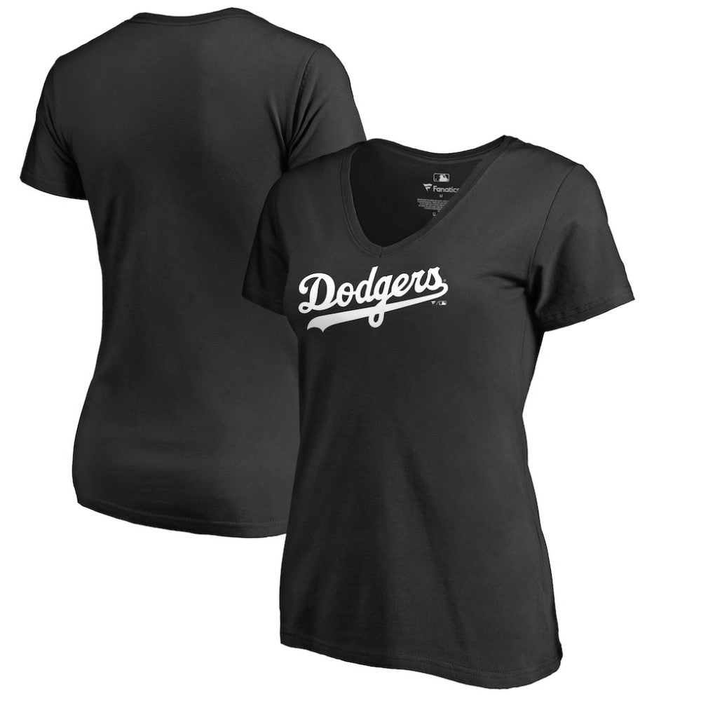 Los Angeles Dodgers Women's Team Wordmark V-Neck T-Shirt - MLB