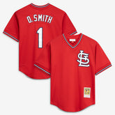 Ozzie Smith St. Louis Cardinals Mitchell & Ness Youth Cooperstown Collection Mesh Batting Practice Jersey - MLB