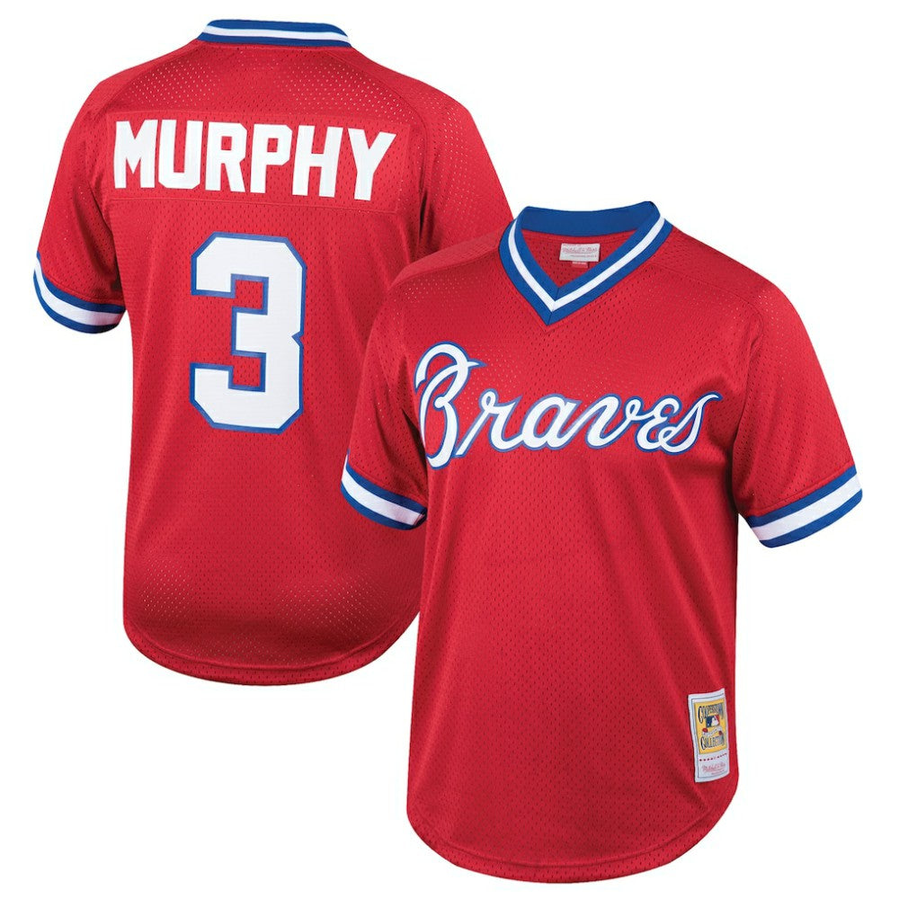 Dale Murphy Atlanta Braves Mitchell & Ness Youth Cooperstown Collection Mesh Batting Practice Jersey - MLB