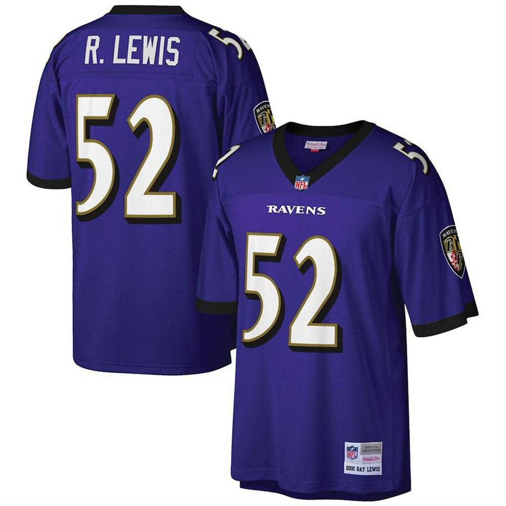 Ray Lewis Baltimore Ravens Big & Tall 2000 Retired Player Replica Jersey Purple | Mitchell & Ness