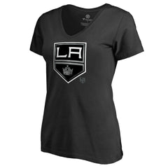 Los Angeles Kings Women's Core Smoke V-Neck T-Shirt - Black - NHL
