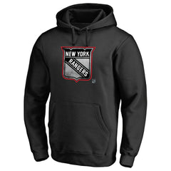 New York Rangers Core Smoke Pullover Hoodie - Black - NHL