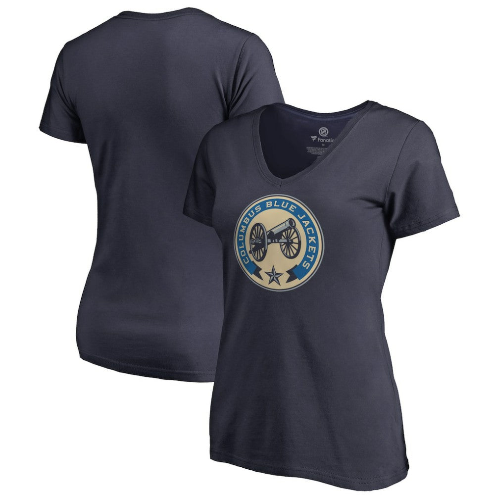 Columbus Blue Jackets Women's Team Alternate V-Neck T-Shirt - Navy - NHL