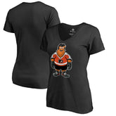 Philadelphia Flyers Women's Gritty V-Neck T-Shirt - Black - NHL