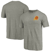 Phoenix Suns Primary Logo Left Chest Distressed Tri-Blend T-Shirt Gray - NBA