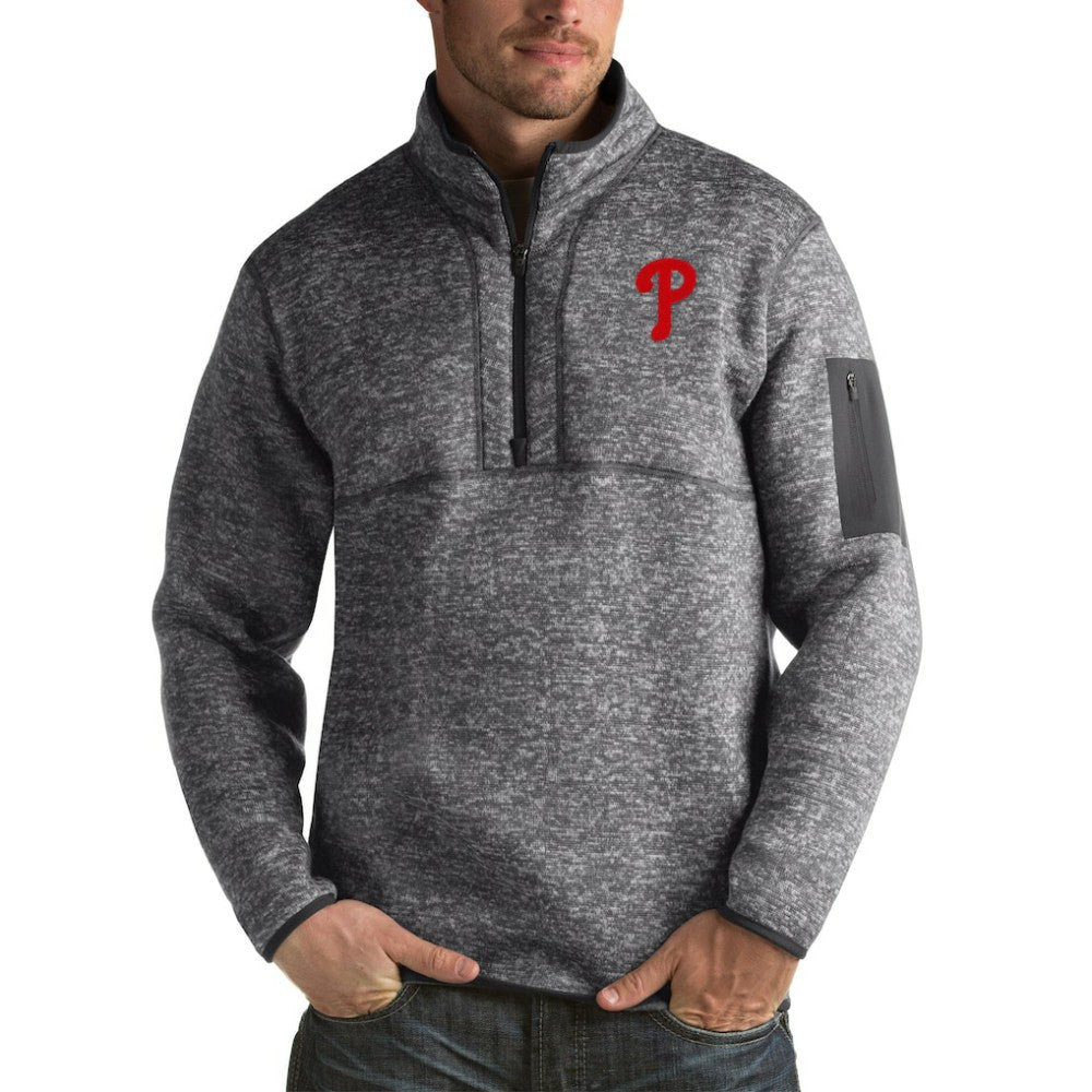 Philadelphia Phillies Antigua Fortune Big & Tall Quarter-Zip Pullover Jacket - MLB
