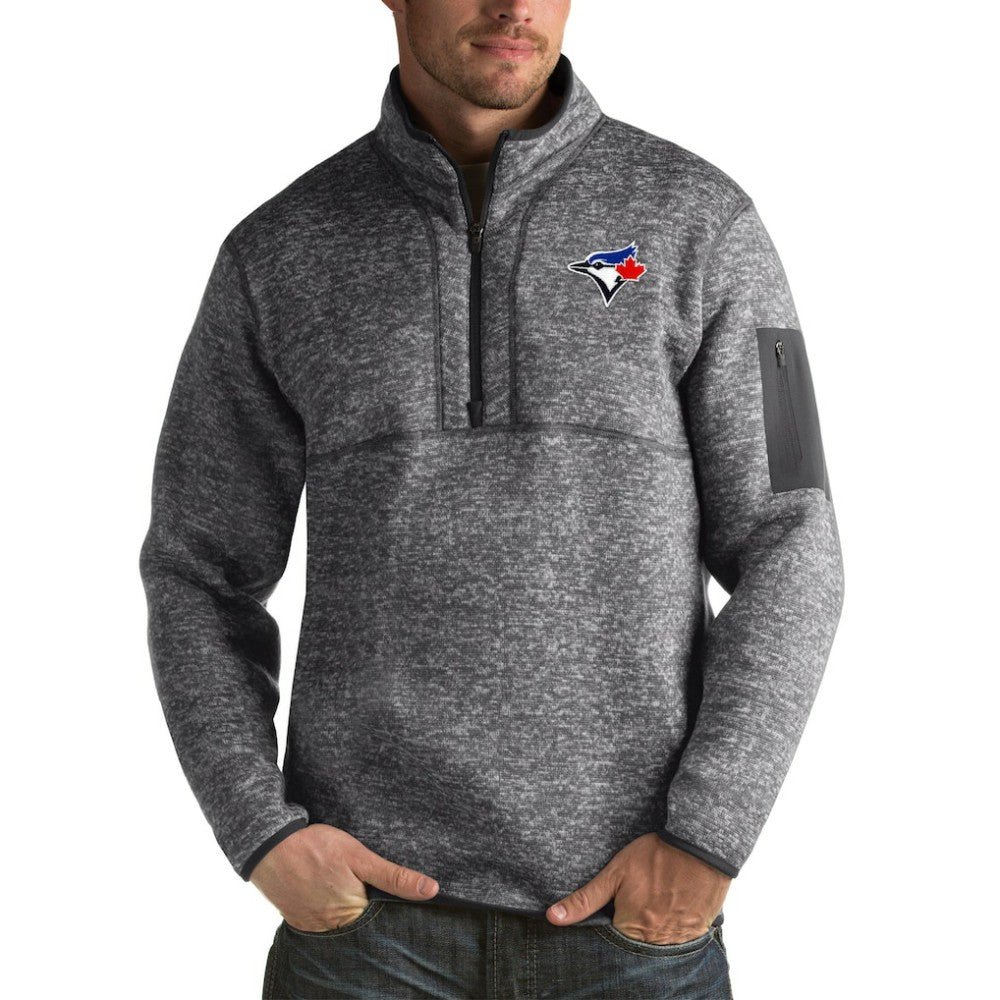 Toronto Blue Jays Antigua Fortune Big & Tall Quarter-Zip Pullover Jacket - MLB