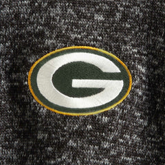 Green Bay Packers Antigua Fortune Quarter-Zip Pullover Jacket Heather Black | NFL