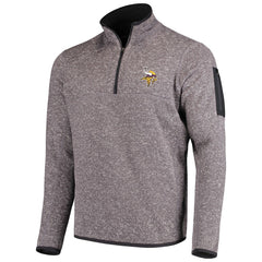 Minnesota Vikings Antigua Fortune Quarter-Zip Pullover Jacket Charcoal | NFL