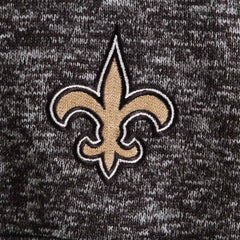 New Orleans Saints Antigua Fortune Quarter-Zip Pullover Jacket Heather Black | NFL