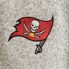 Tampa Bay Buccaneers Antigua Fortune Quarter-Zip Pullover Jacket Heather Black | NFL