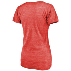 Martin Brodeur New Jersey Devils Fanatics Women's Hall of Fame V-Neck Tri-Blend T-Shirt - Red - NHL