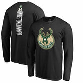 Giannis Antetokounmpo Milwaukee Bucks Team Backer Name & Number Long Sleeve T-Shirt Black - NBA