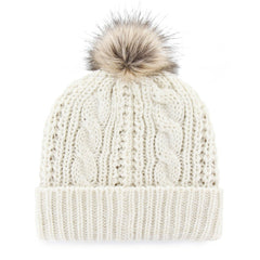 San Francisco 49ers '47 Women's Meeko Cuffed Knit Hat With Pom White | 47 brand