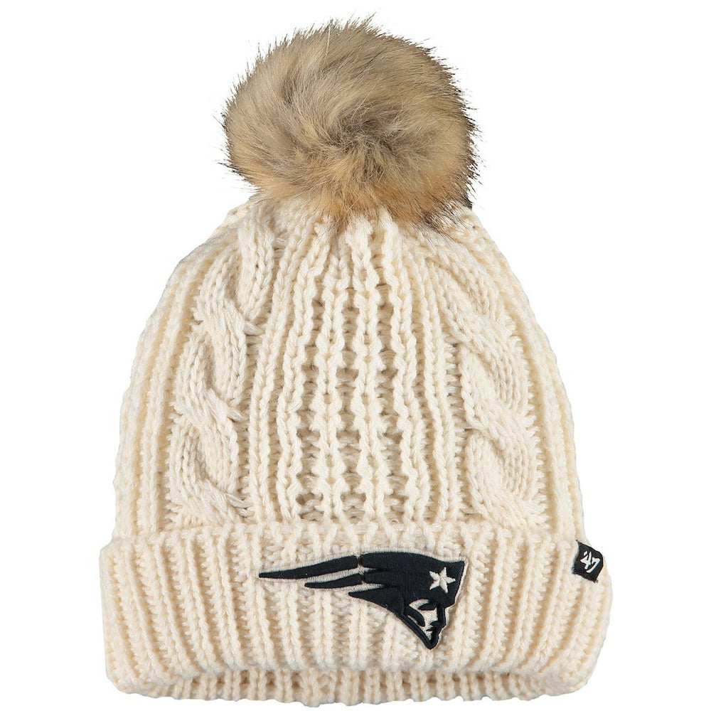 New England Patriots '47 Women's Meeko Cuffed Knit Hat Cream | 47 brand