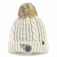 Tennessee Titans '47 Women's Meeko Cuffed Knit Hat With Pom Cream | 47 brand