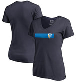 Los Angeles Chargers Women's Retro Shield Logo V-Neck T-Shirt Navy | NFL