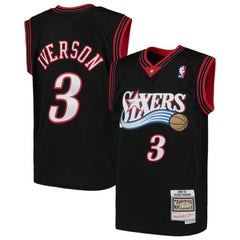 Allen Iverson Philadelphia 76ers Youth Hardwood Classics Swingman Throwback Jersey Black - NBA