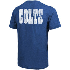 Indianapolis Colts Majestic Threads Tri-Blend Pocket T-Shirt Heathered Royal | NFL