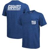 New York Giants Majestic Threads Tri-Blend Pocket T-Shirt Heathered Royal | NFL
