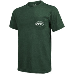 New York Jets Majestic Threads Tri-Blend Pocket T-Shirt Heathered Green | NFL