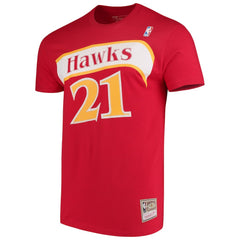 Dominique Wilkins Atlanta Hawks Hardwood Classics Team Name & Number T-Shirt Red - NBA