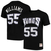 Jason Williams Sacramento Kings Hardwood Classics Team Name & Number T-Shirt Black - NBA