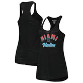 Miami Marlins Soft as a Grape Women's Multi-Count Tri-Blend Tank Top - MLB