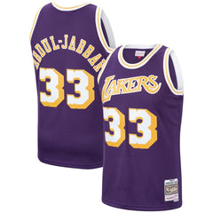 Kareem Abdul-Jabbar Los Angeles Lakers Hardwood Classics Swingman Jersey Purple - NBA