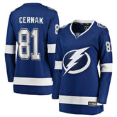 Erik Cernak Tampa Bay Lightning Fanatics Women's Home Breakaway Player Jersey - Blue - NHL